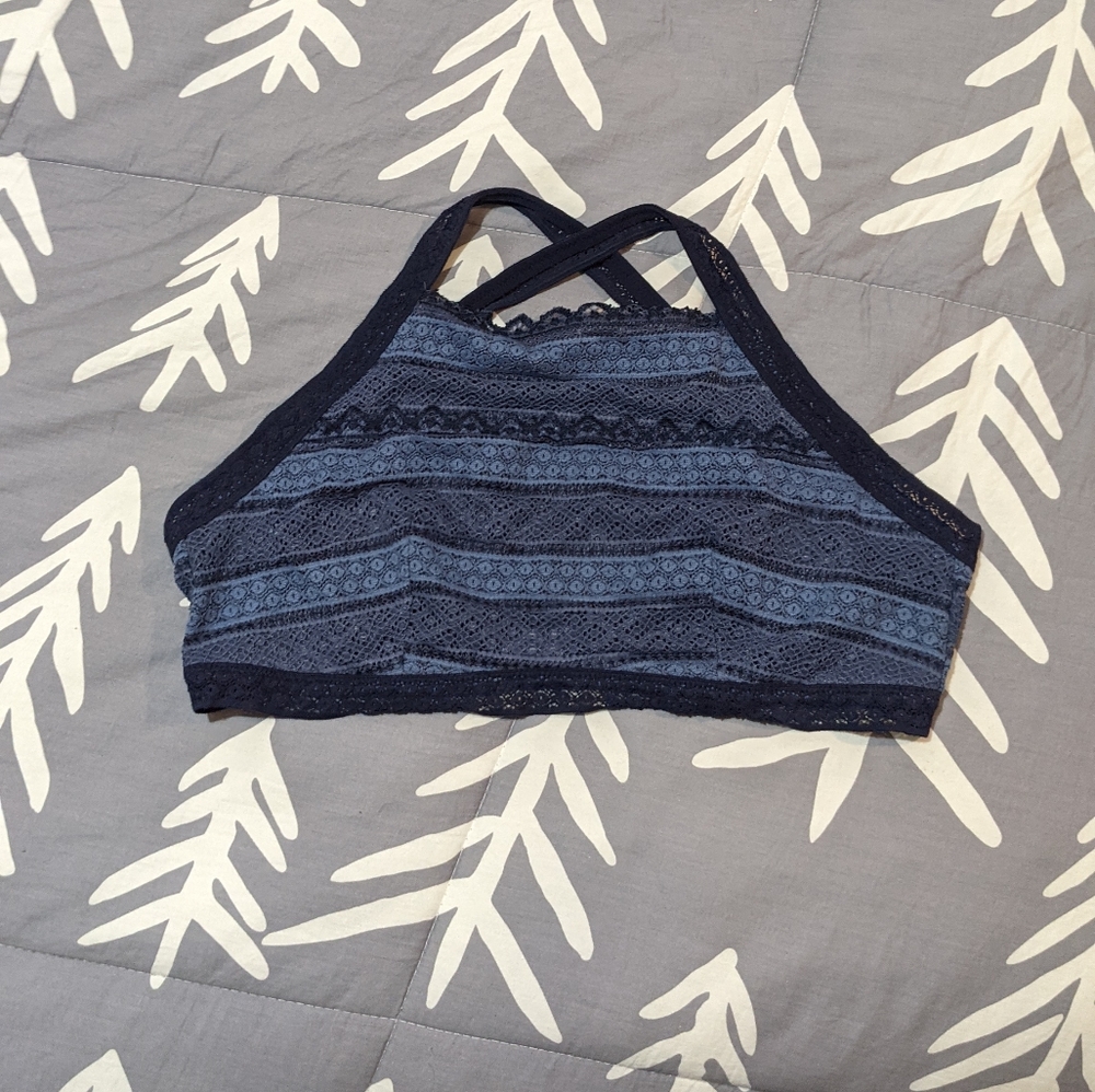 NWT Aerie blue striped bralette
